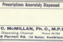 McMillan label, Parnell