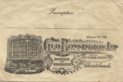 Bonnington Pharmacy Envelope Christchurch
