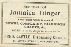 Castle Label. Wellington Jamaica Ginger